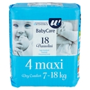 18 PANNOLINI BABY CARE MAXI DRY COMFORT 7-18 KG U! Confronta & Risparmia